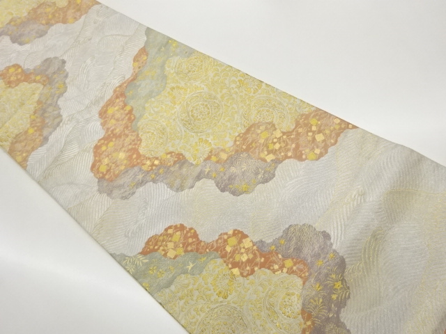 JAPANESE KIMONO / FUKURO OBI / WOVEN FLORAL ARABESQUE